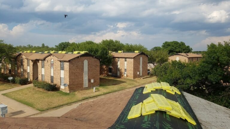 Aerial view of MD Roofing residential apartment complex project