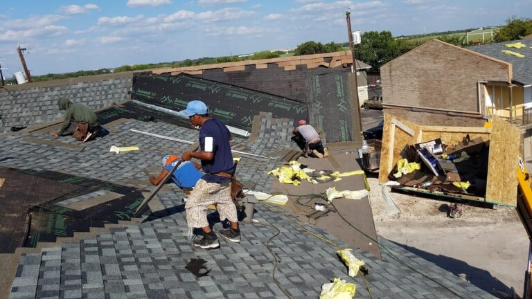 Storm damage roof repair Texas